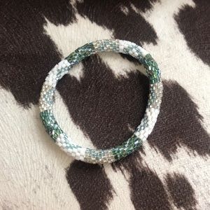 Beaded Nepal Roll On Bracelet, Great Condition